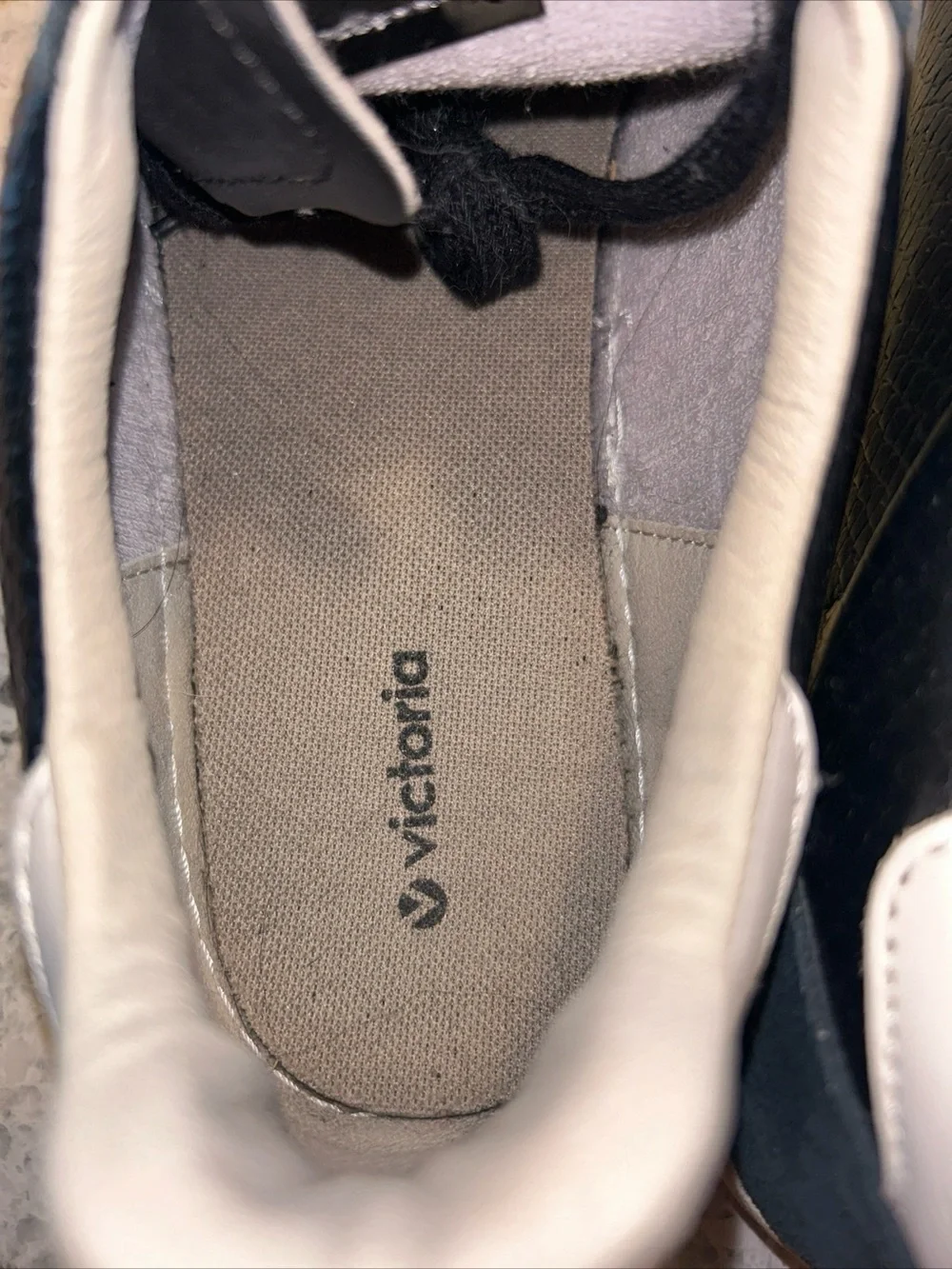 Victoria Berlin Black Silver Glitter Logo Sneakers Shoes size 40